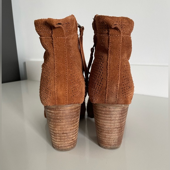 TOMS Marina Suede Booties in Tan - Picture 7 of 9
